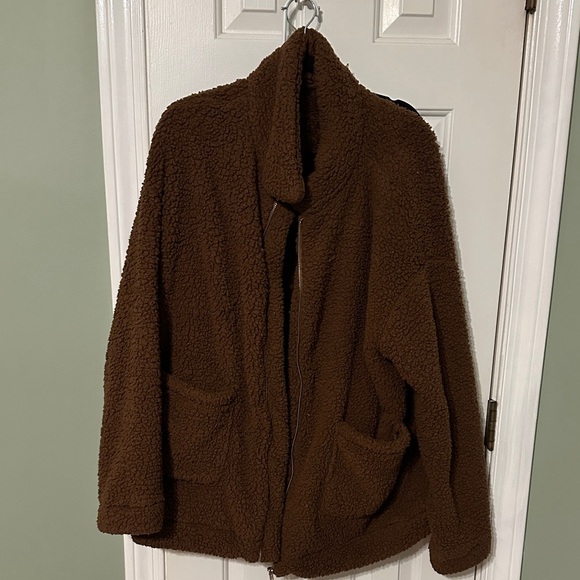 Cozy Brown Sherpa Jacket - Picture 6 of 7